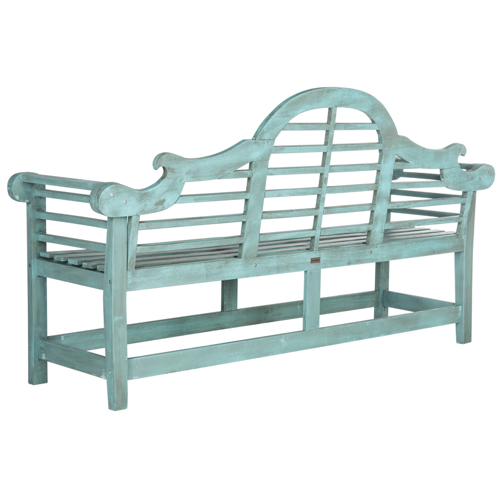 Arched Garden Bench in Beach House Blue - The Well Appointed House