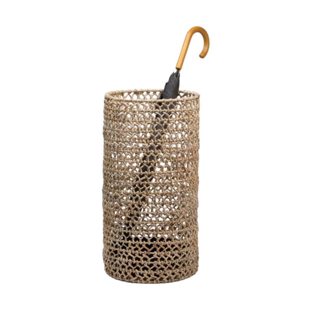 Arue Umbrella Stand in Knotted Banana Bark - The Well Appointed House