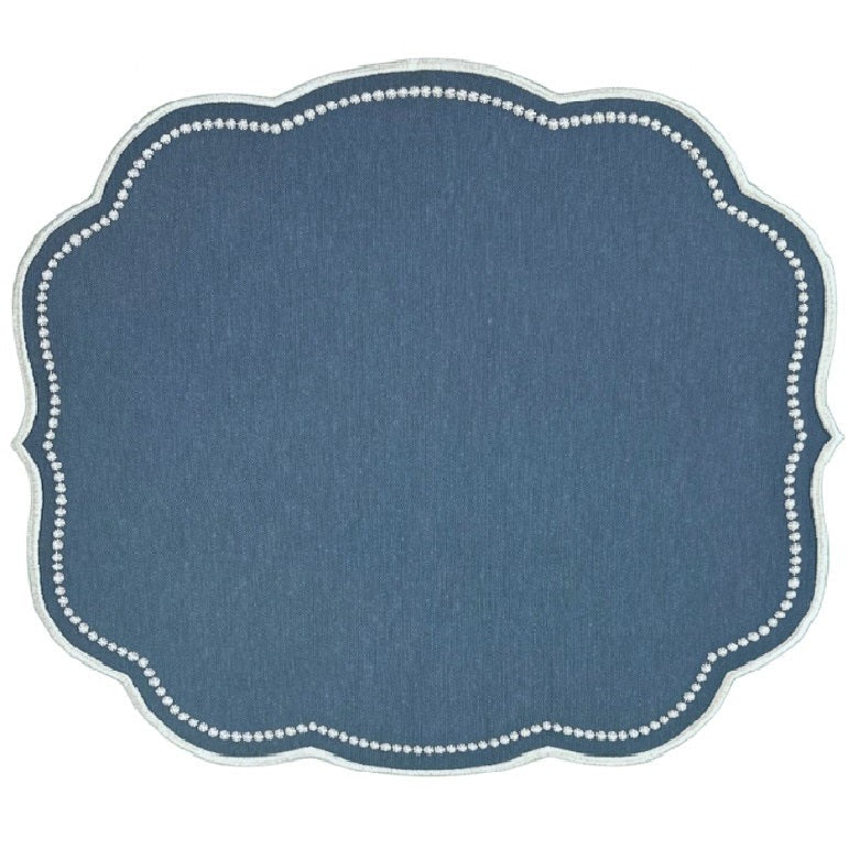 Charlotte Placemat in Autumn Blue - Well Appointed House