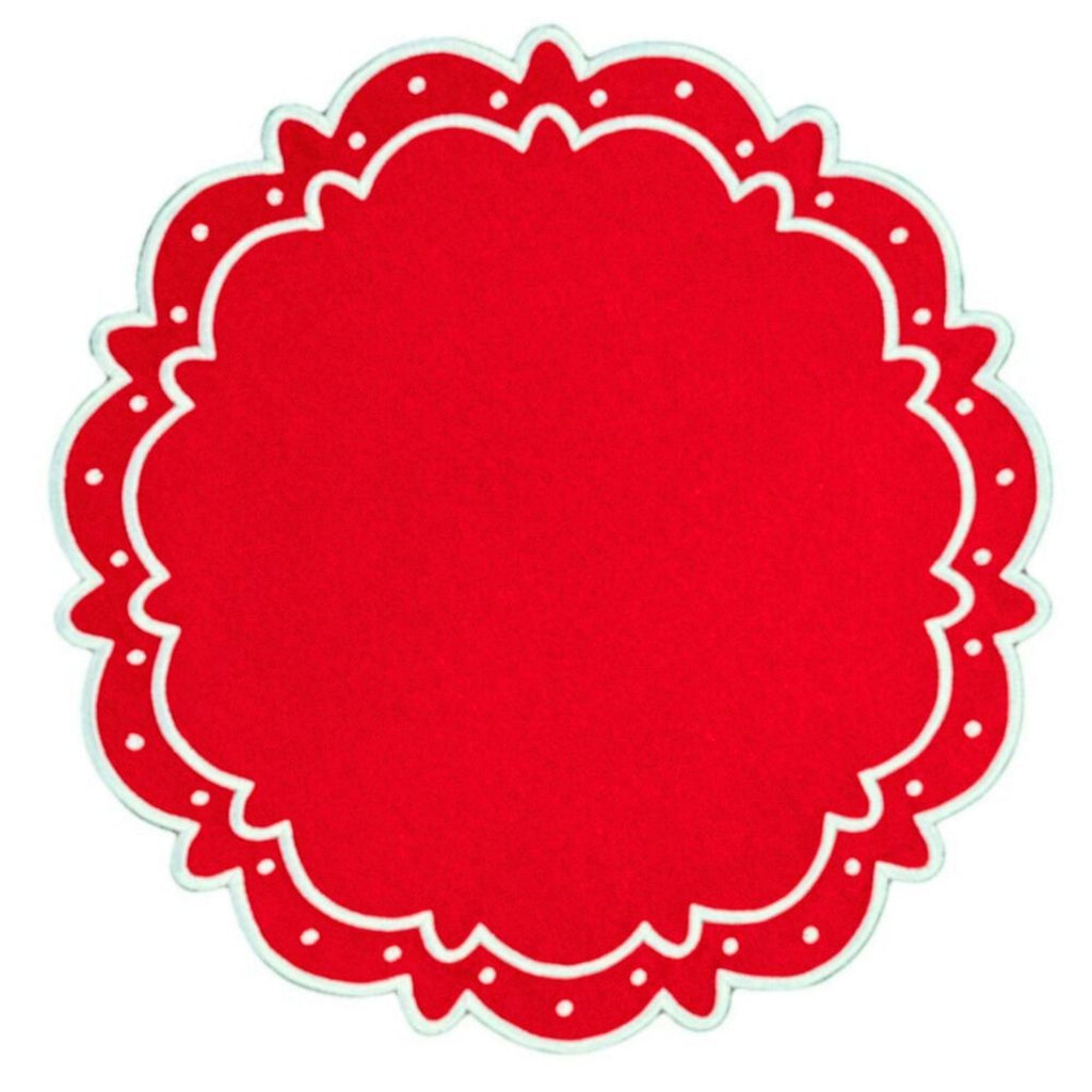 Ava Placemat in Red, Set of 4 - The Well Appointed House 