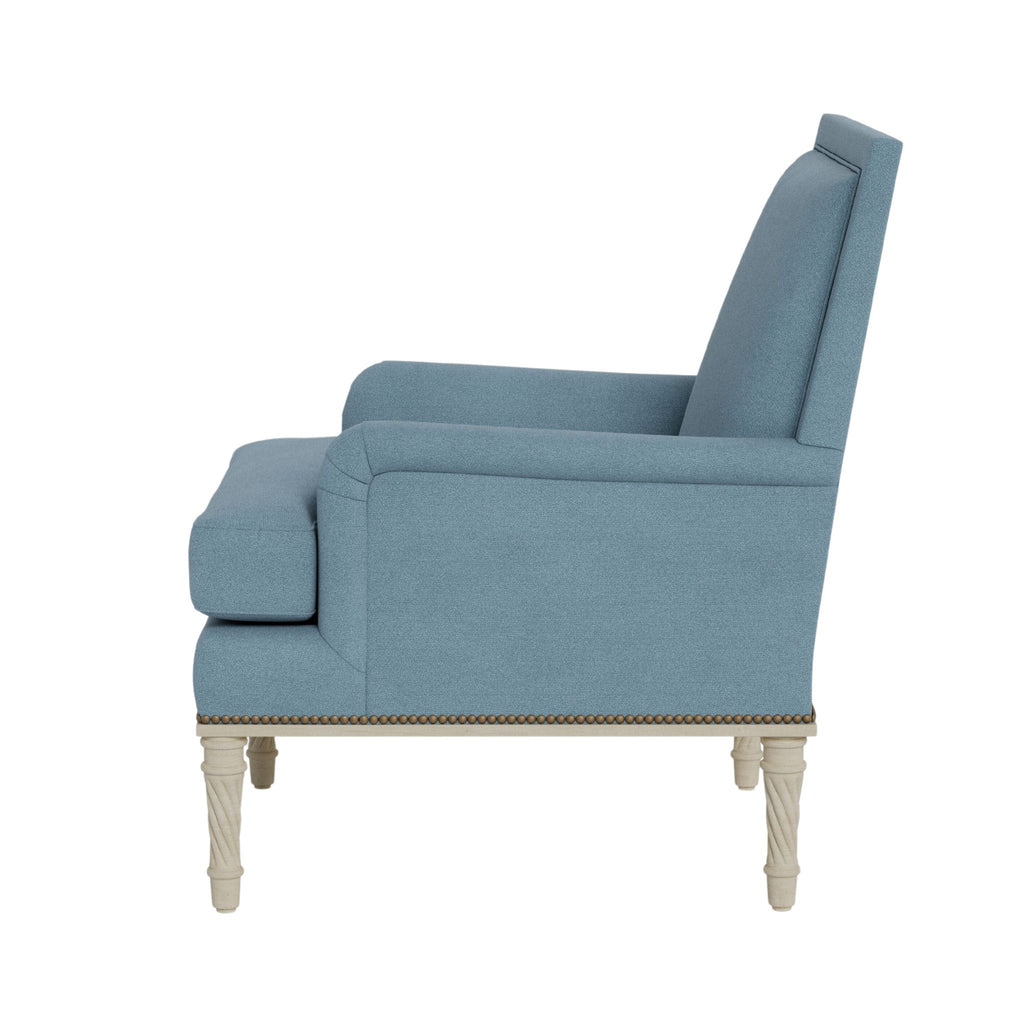 Azure Rolled Arm Upholstered Chair- The Well Appointed House