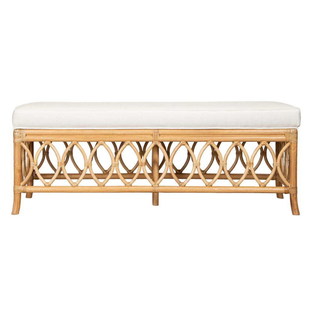 Lillian Rattan Frame Bench -  The Well Appointed House