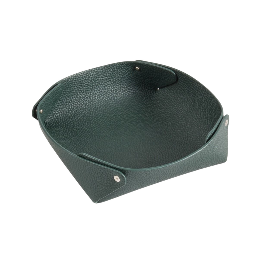 Alex Green Leather Valet Tray - The Well Appointed House