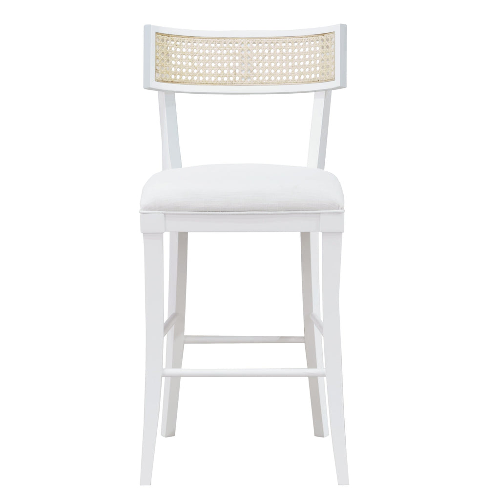 Britta Counter Stool in White - The Well Appointed House