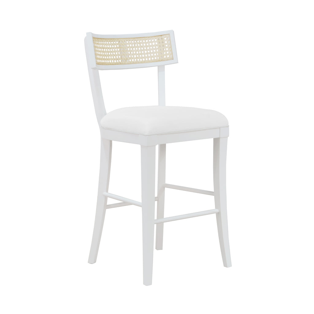 Britta Counter Stool in White - The Well Appointed House