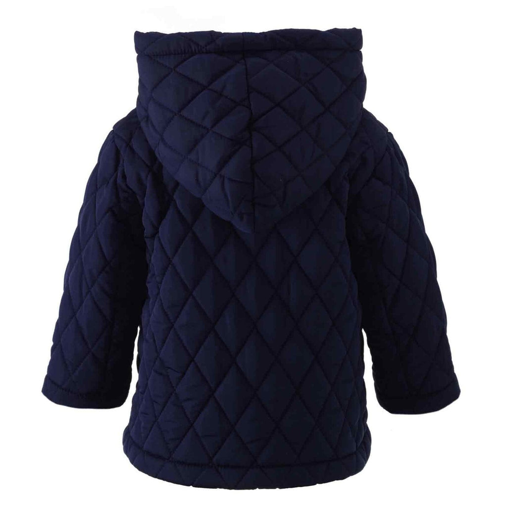 Baby Boys Navy Quilted Jacket - The Well Appointed House