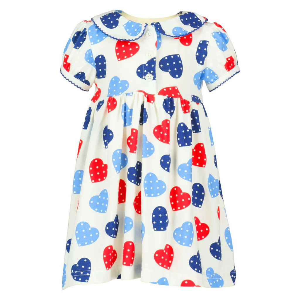 Baby Girl Scatter Heart Jersey Dress - The Well Appointed House