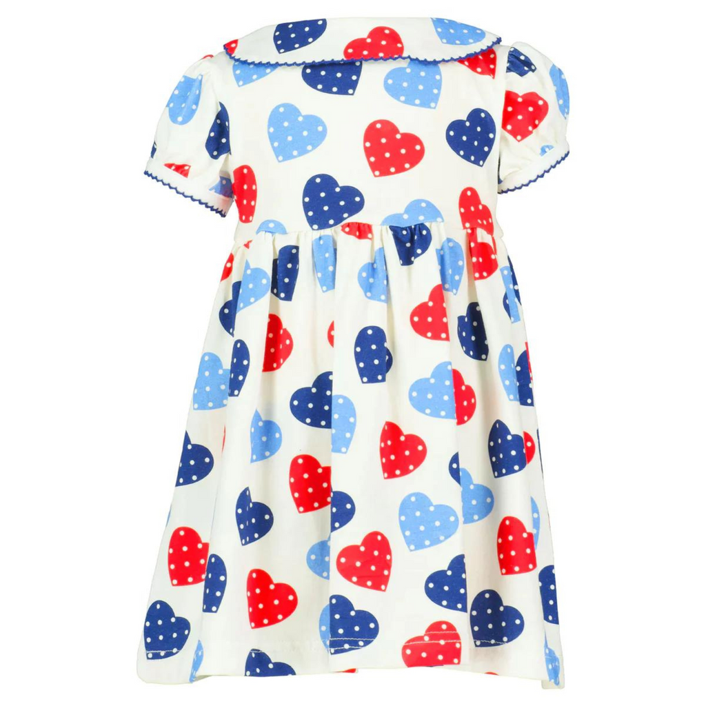 Baby Girl Scatter Heart Jersey Dress - The Well Appointed House