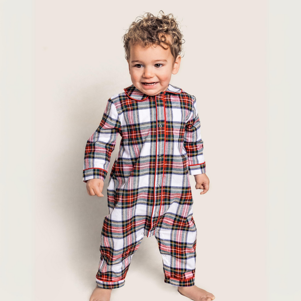 Baby's Brushed Cotton Cambridge Romper in Balmoral Tartan - The Well Appointed House