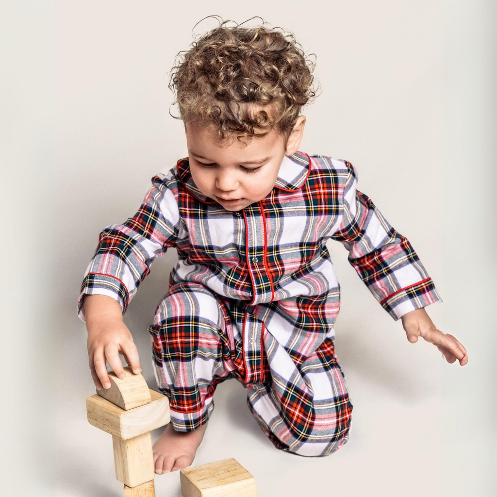 Baby's Brushed Cotton Cambridge Romper in Balmoral Tartan - The Well Appointed House