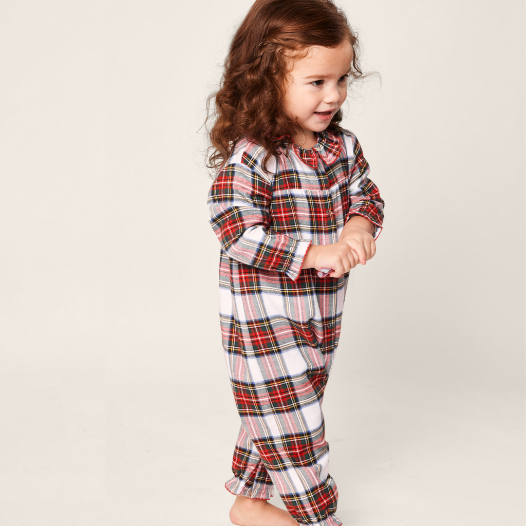 Baby's Twill Madeline Romper in Balmoral Tartan - The Well Appointed House