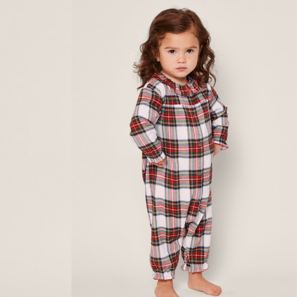 Baby's Twill Madeline Romper in Balmoral Tartan - The Well Appointed House