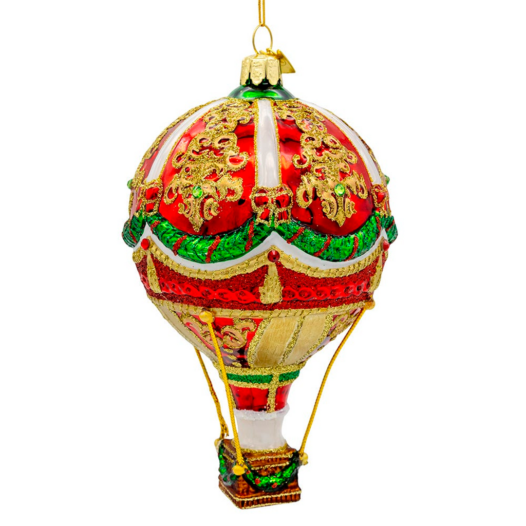 Bellissimo Glass Hot Air Balloon Ornament - BARGAIN BASEMENT ITEM