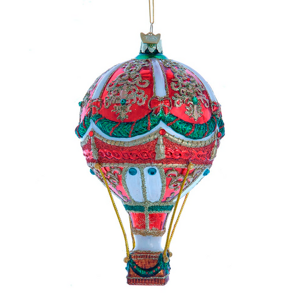 Bellissimo Glass Hot Air Balloon Ornament - BARGAIN BASEMENT ITEM