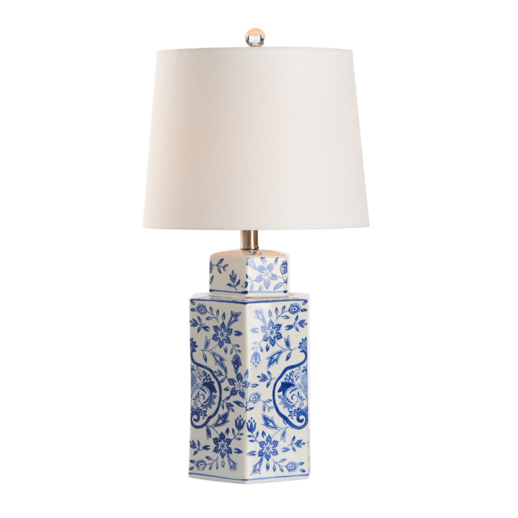 Blue & White Ceramic Lamp - The Well Appointed House