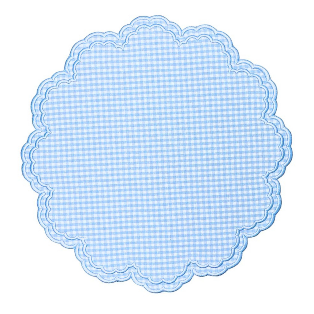 Blue Gingham Bettina Placemat, Set of 4 - The Well Appointed House