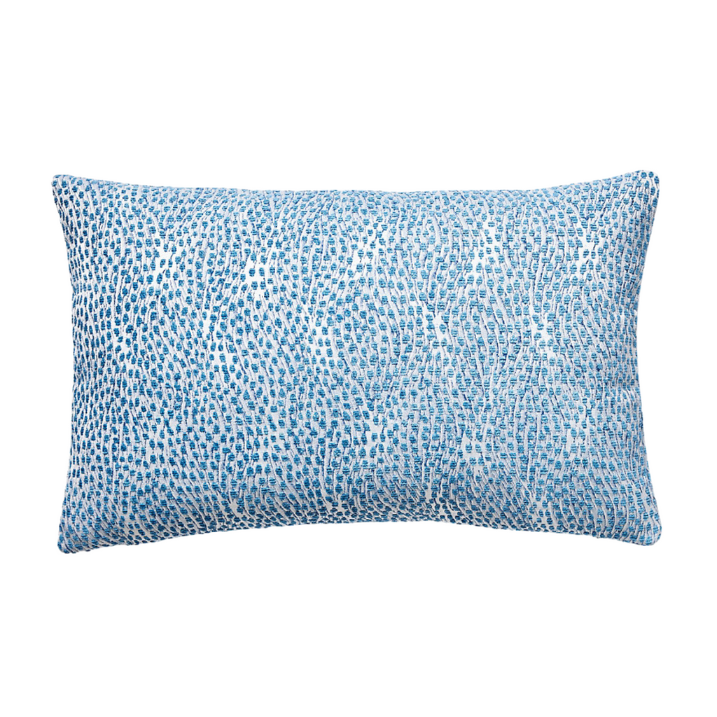 Blue Flurry Lumbar Pillow - The Well Appointed House