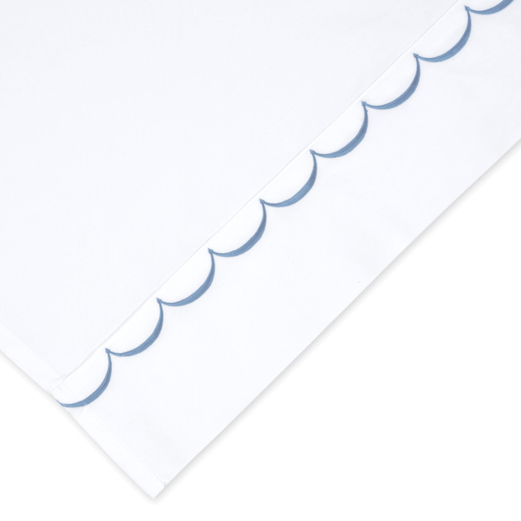Scallop Embroidered Pillowcase Pairs - The Well Appointed House 