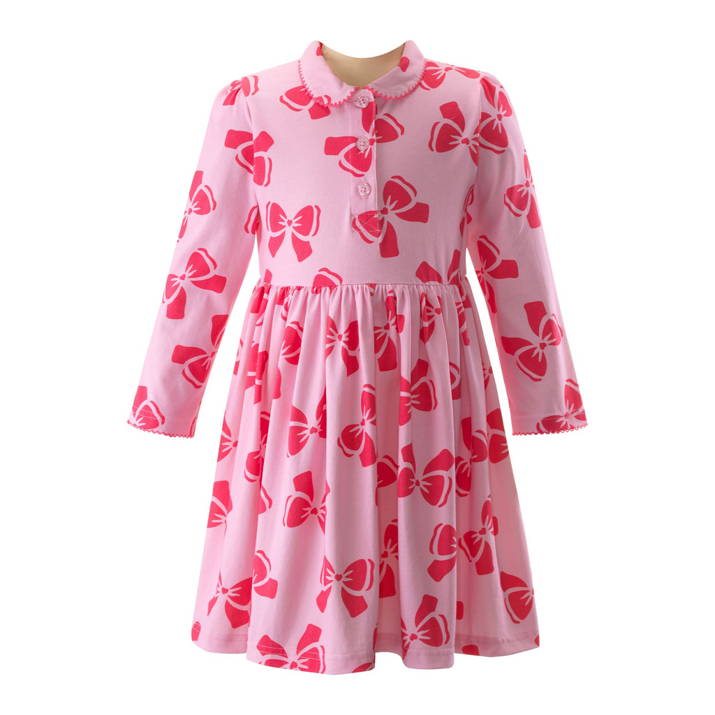 Bow Heart Jersey Dress - The Well Appointed House