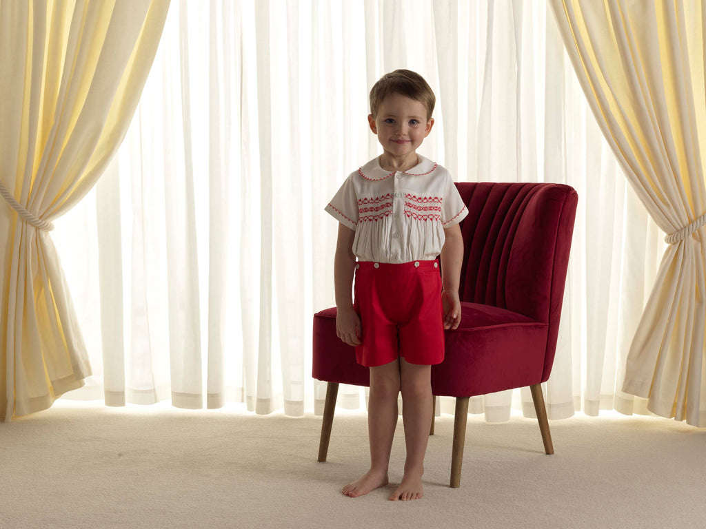 Red Smocked Set - The Well Appointed House