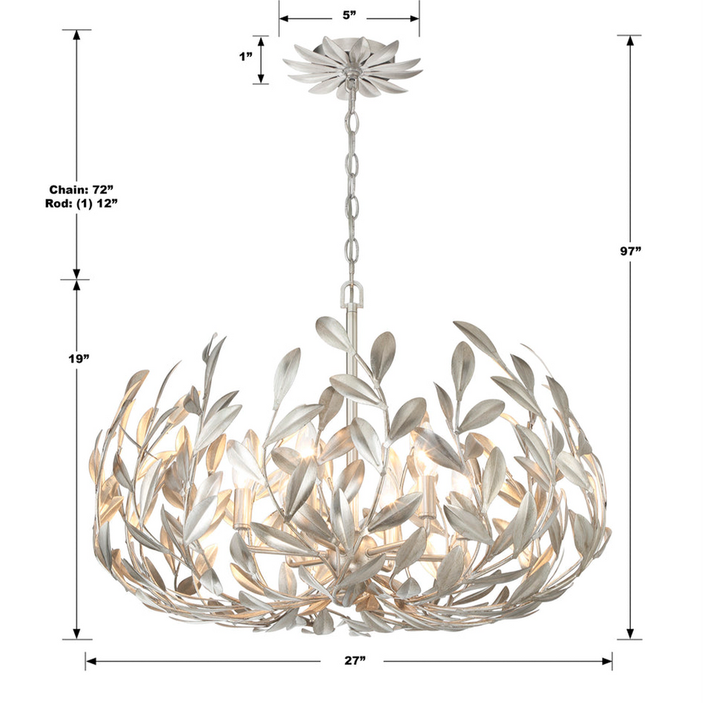 Broche 6 Light Chandelier - The Well Appointed House