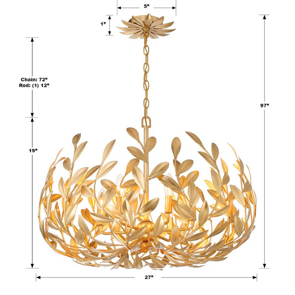 Broche 6 Light Chandelier - The Well Appointed House