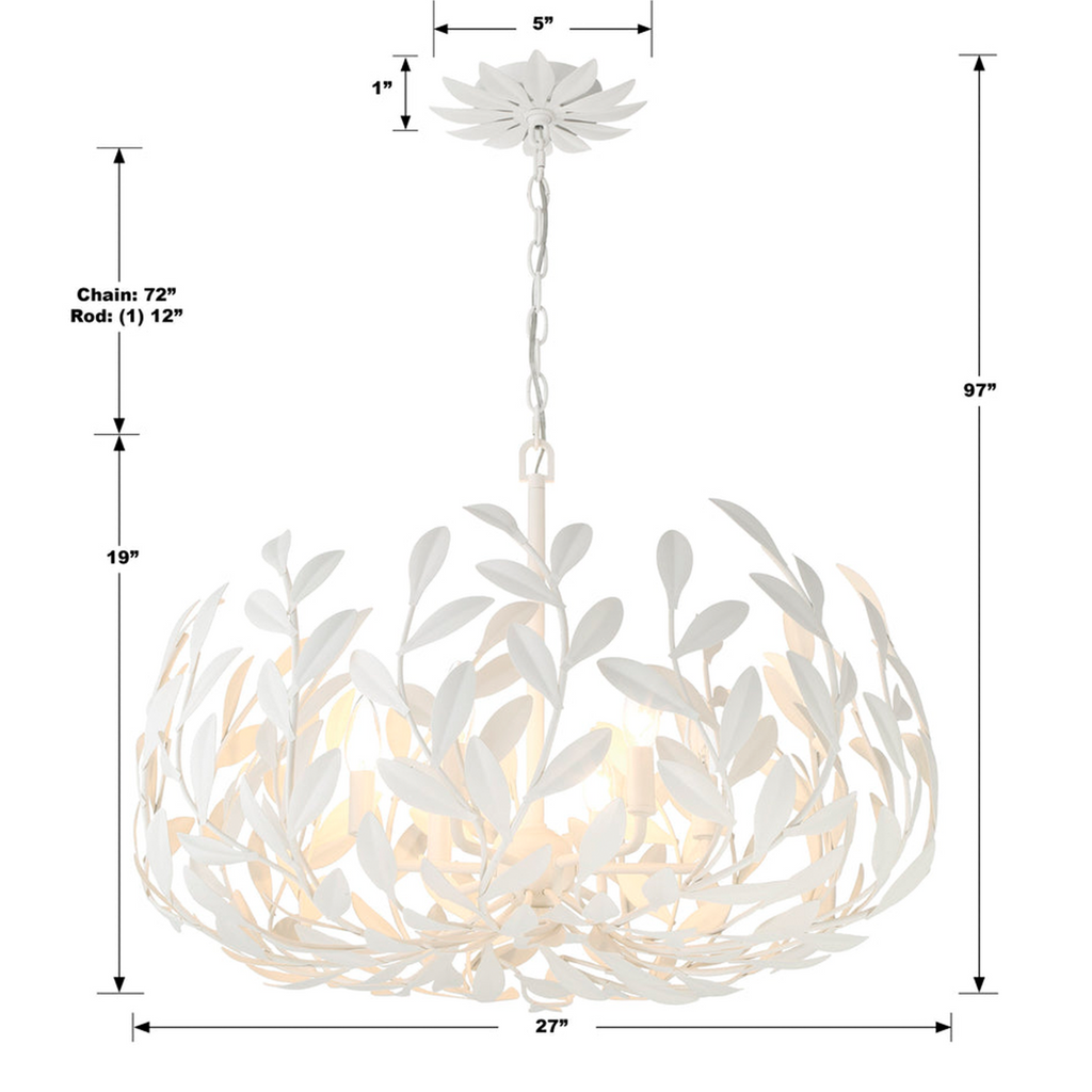 Broche 6 Light Chandelier - The Well Appointed House
