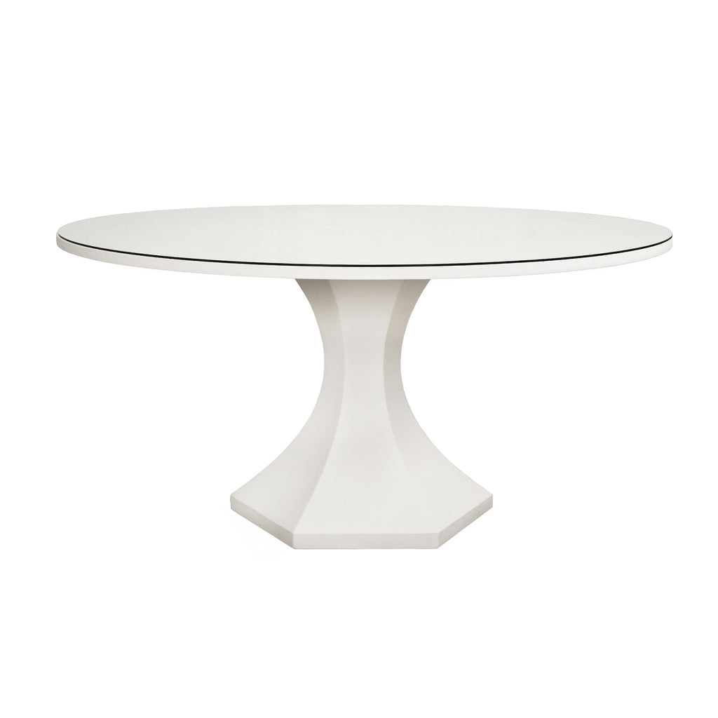 Bryce Round Dining Table With Glass Top - The Well Appointed House