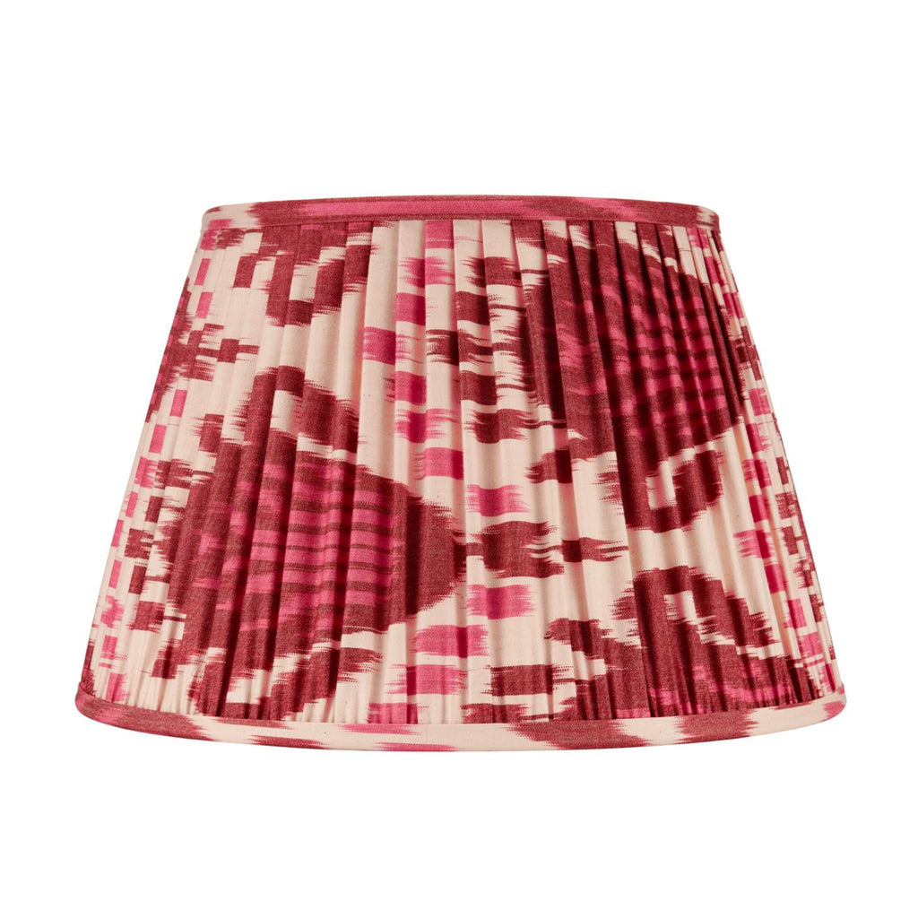 Burgundy and Magenta Ikat Pleated Lamp Shade - Available in Multiple Sizes-The Well Appointed House