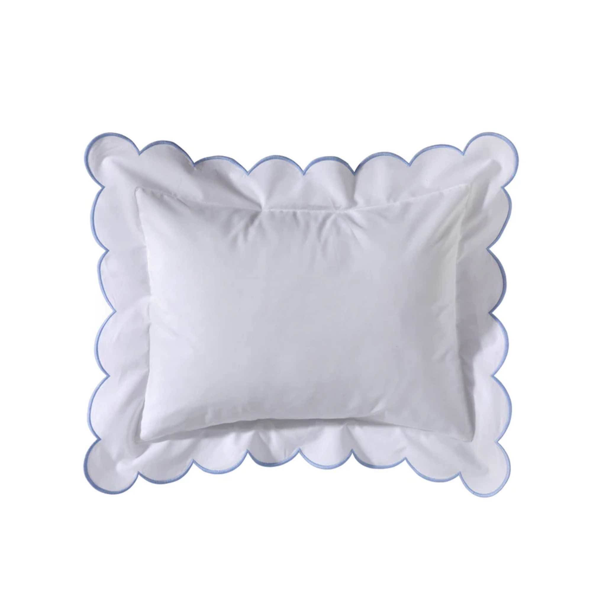 Duck Egg Blue Scalloped Edge Boudoir Pillow Cover The Well