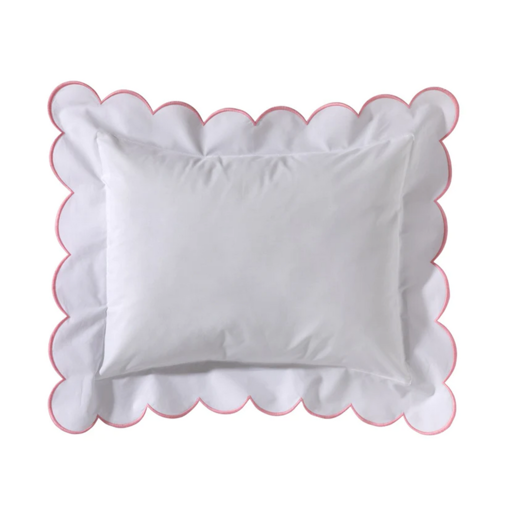 Pink Scalloped Edge Boudoir Pillow Cover - The Well Appointed House
