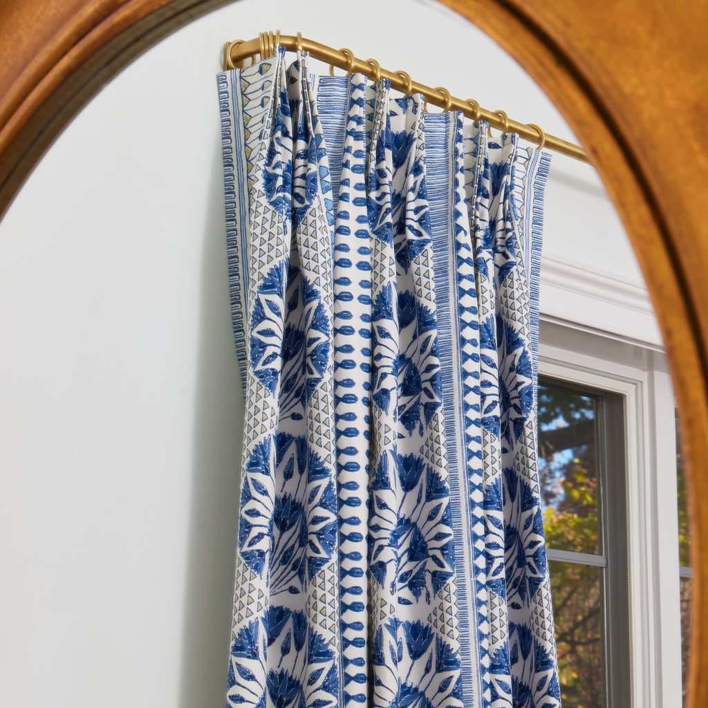 Fixed Panel Drapery Cairo Blue Single Drapery Panel – The Well Appointed House
