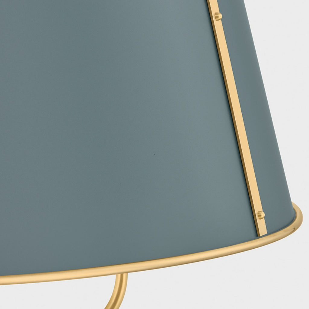 Cambridge 6-Light Chandelier Aged Brass and Soft Studio Green - The Well Appointed House