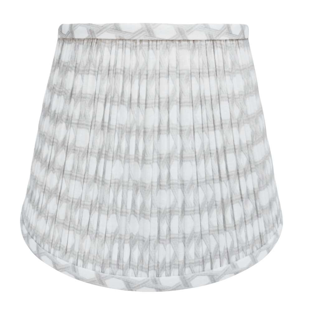 Cane Printed Lampshade in Dew - The Well Appointed House