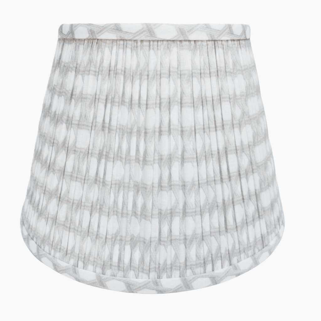 Cane Printed Lampshade in Dew - The Well Appointed House