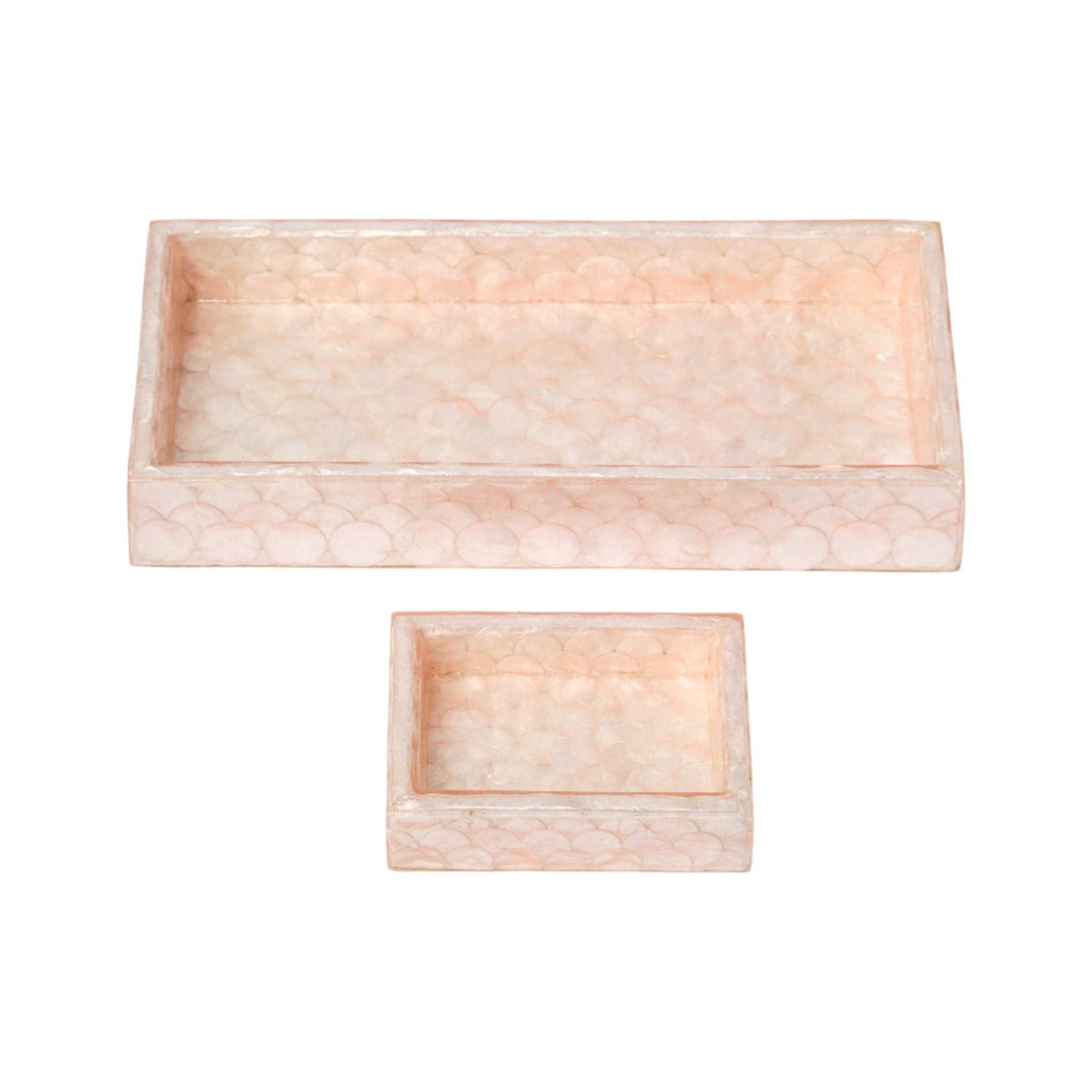 Capiz Trays, Pink, Set of Two – The Well Appointed House