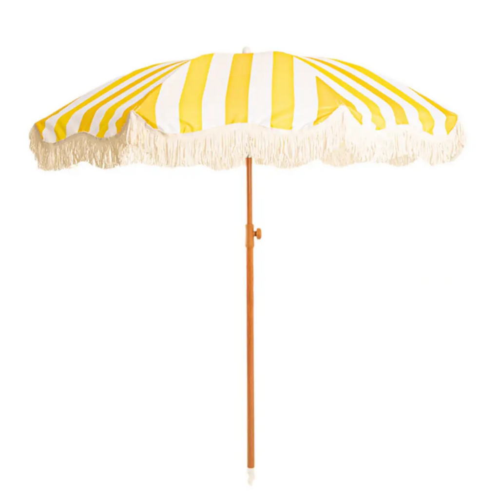 Capri Yellow Striped Umbrella - The Well Appointed House