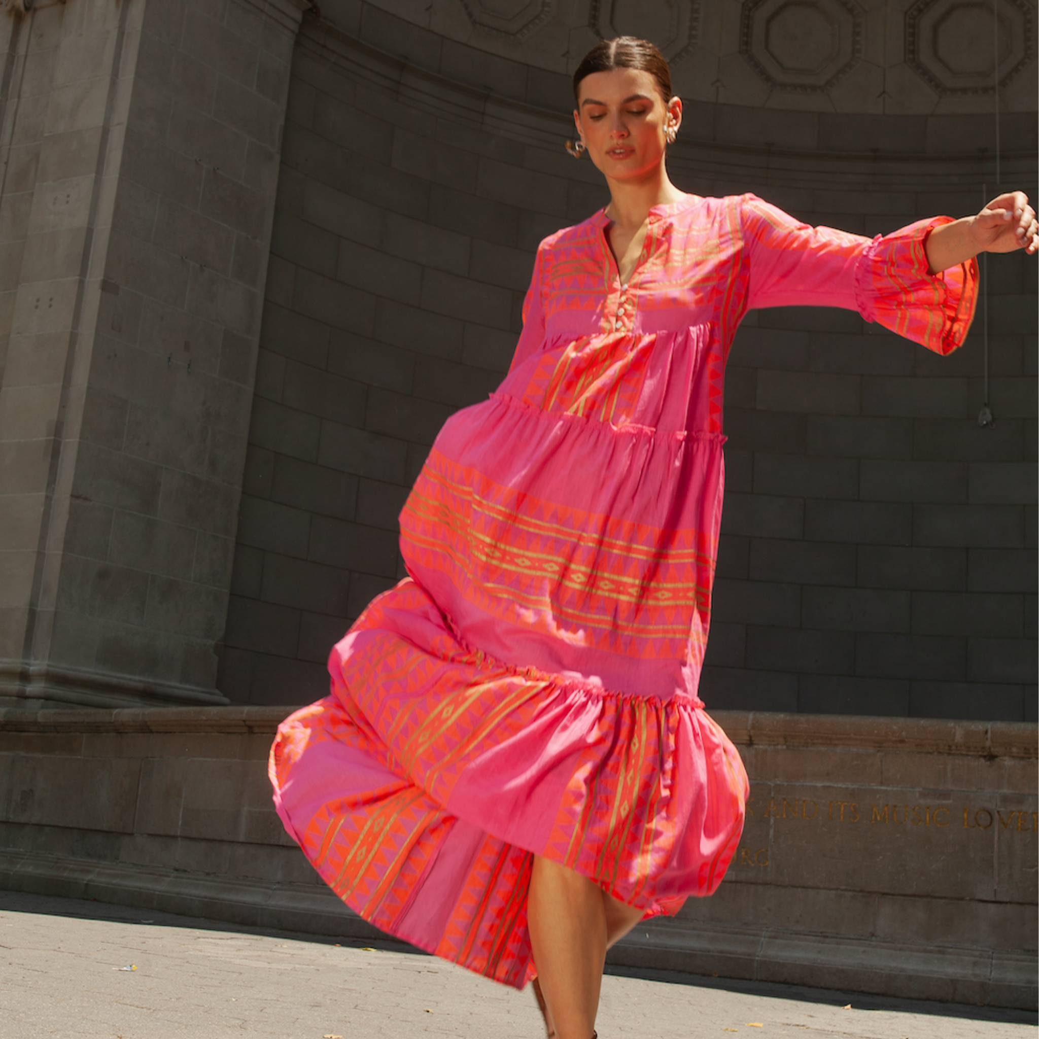 Catalina Long Dress Fuchsia