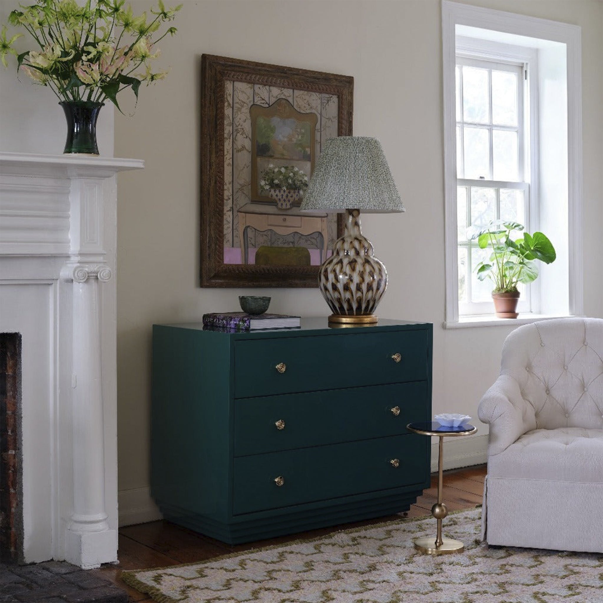 Ceramic Pheasant Feather Lamp in Brown – The Well Appointed House