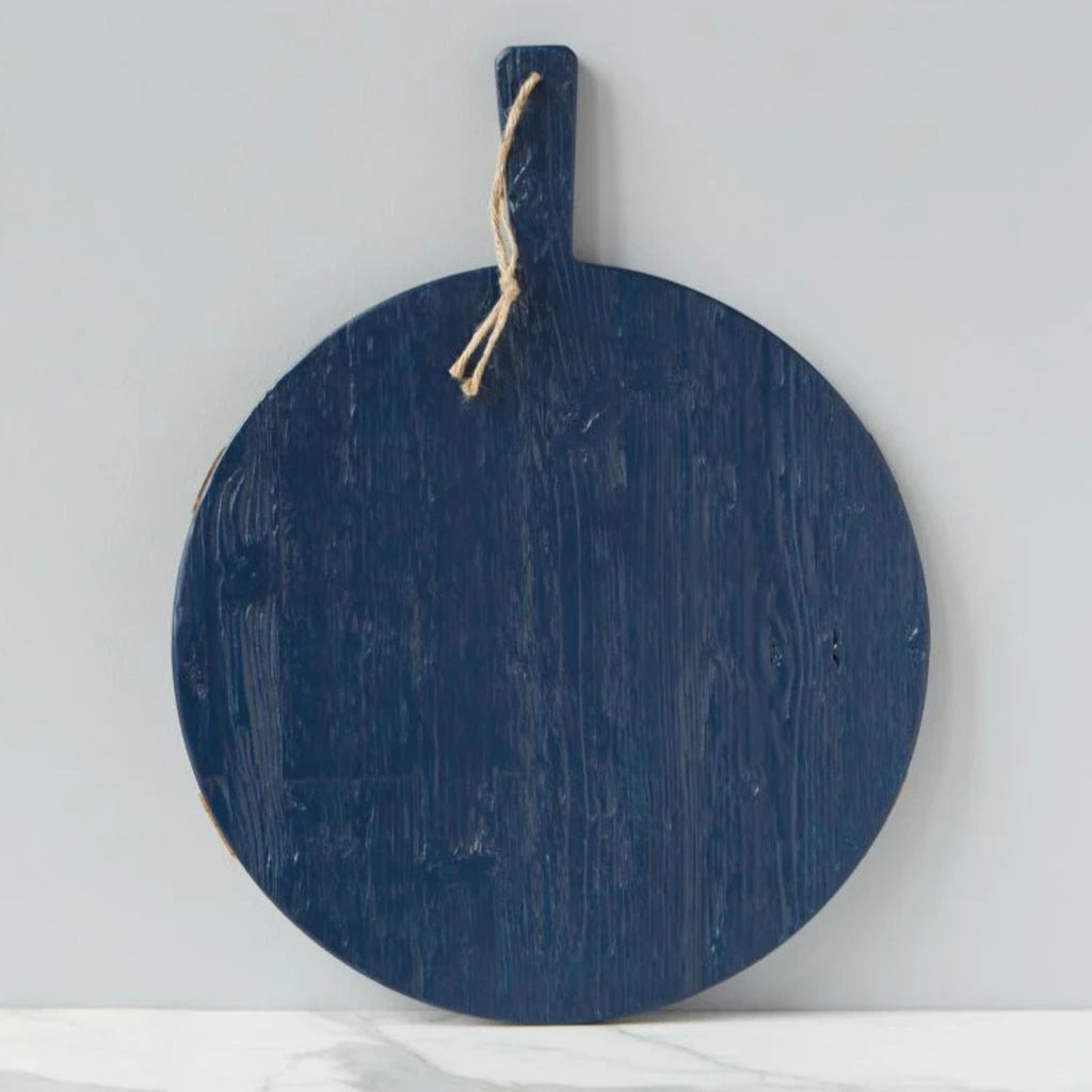 Navy Blue Mod Charcuterie Cheese Board - Medium Round - The Well Appointed House