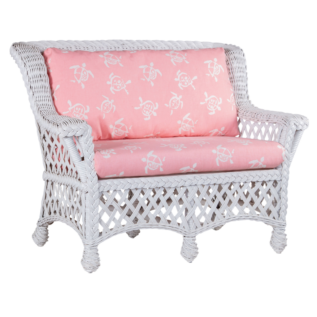 Children's Braided Wicker Love Seat - The Well Appointed House
