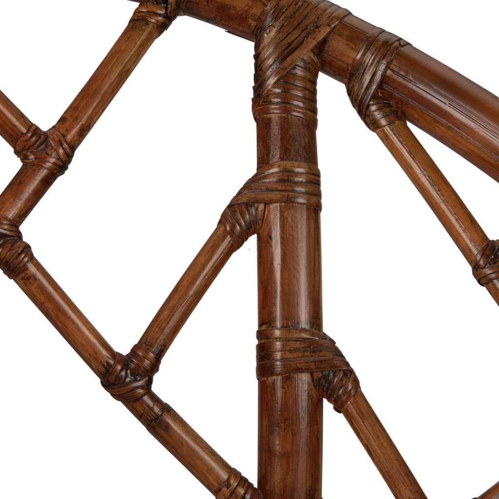 Chippendale Bamboo Arm Chair in Brown - The Well Appointed House