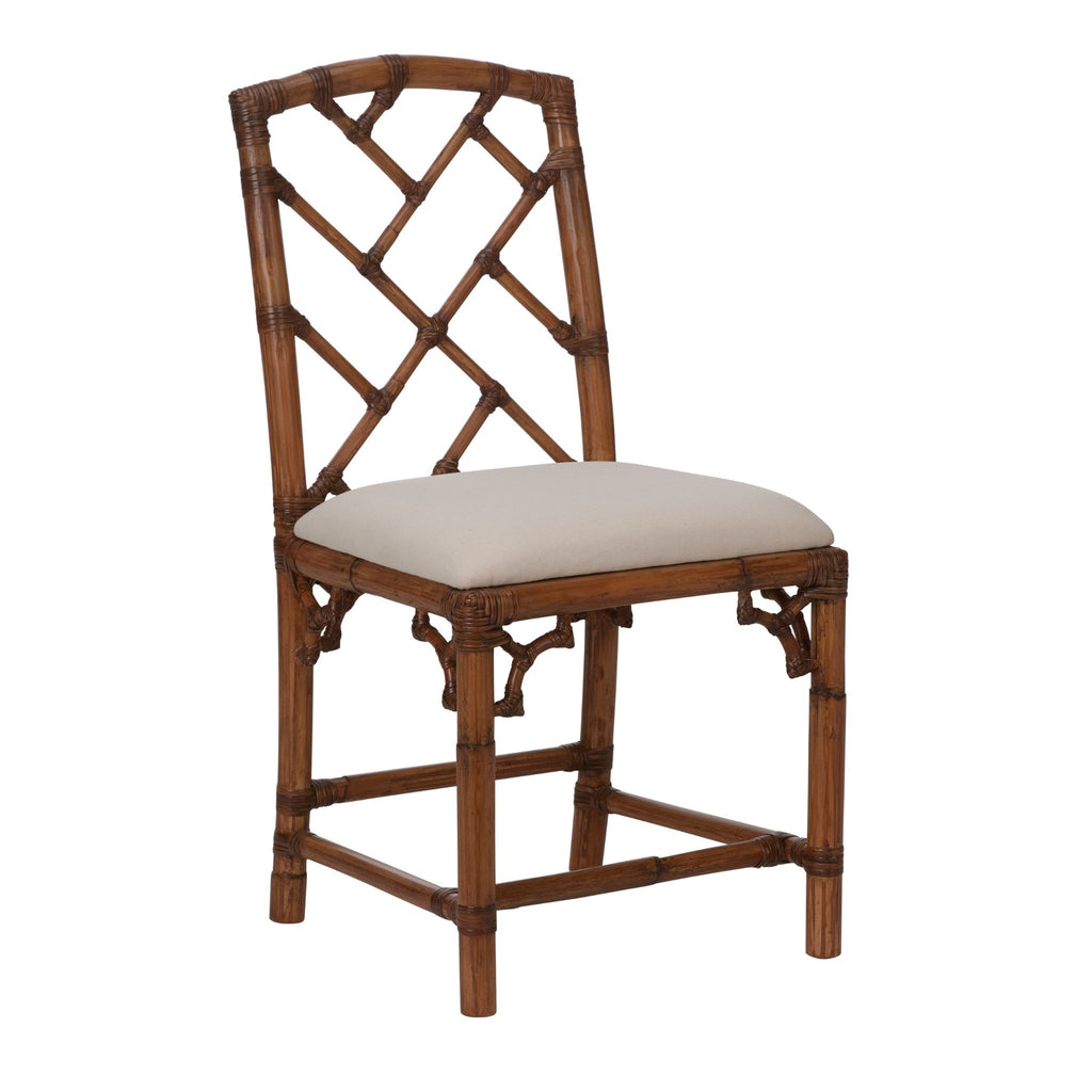 Chippendale Bamboo Chair in Brown - The Well Appointed House