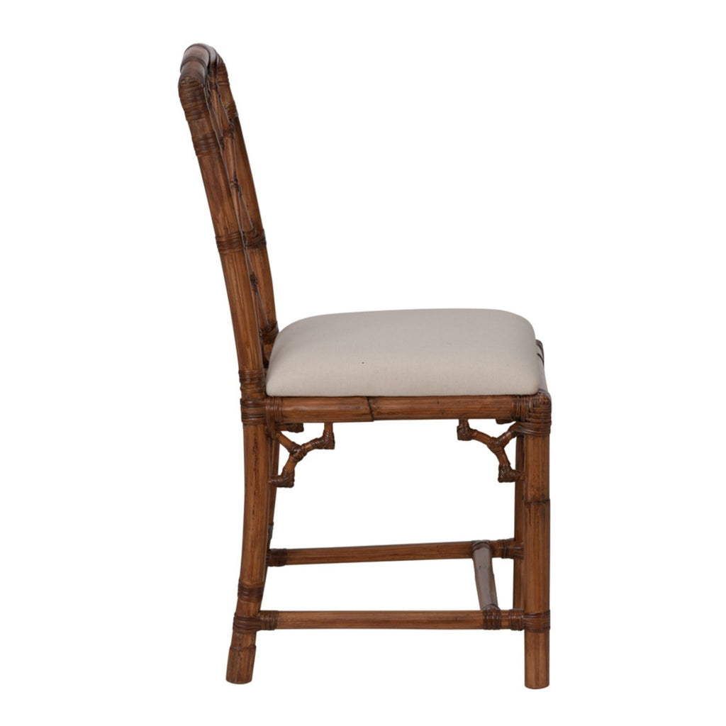 Chippendale Bamboo Chair in Brown - The Well Appointed House