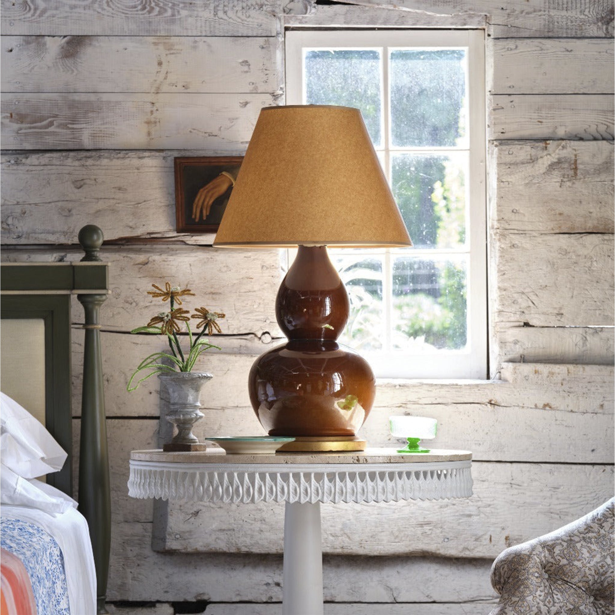 Cinnamon Brown Hand Glazed Ceramic Lamp – The Well Appointed House
