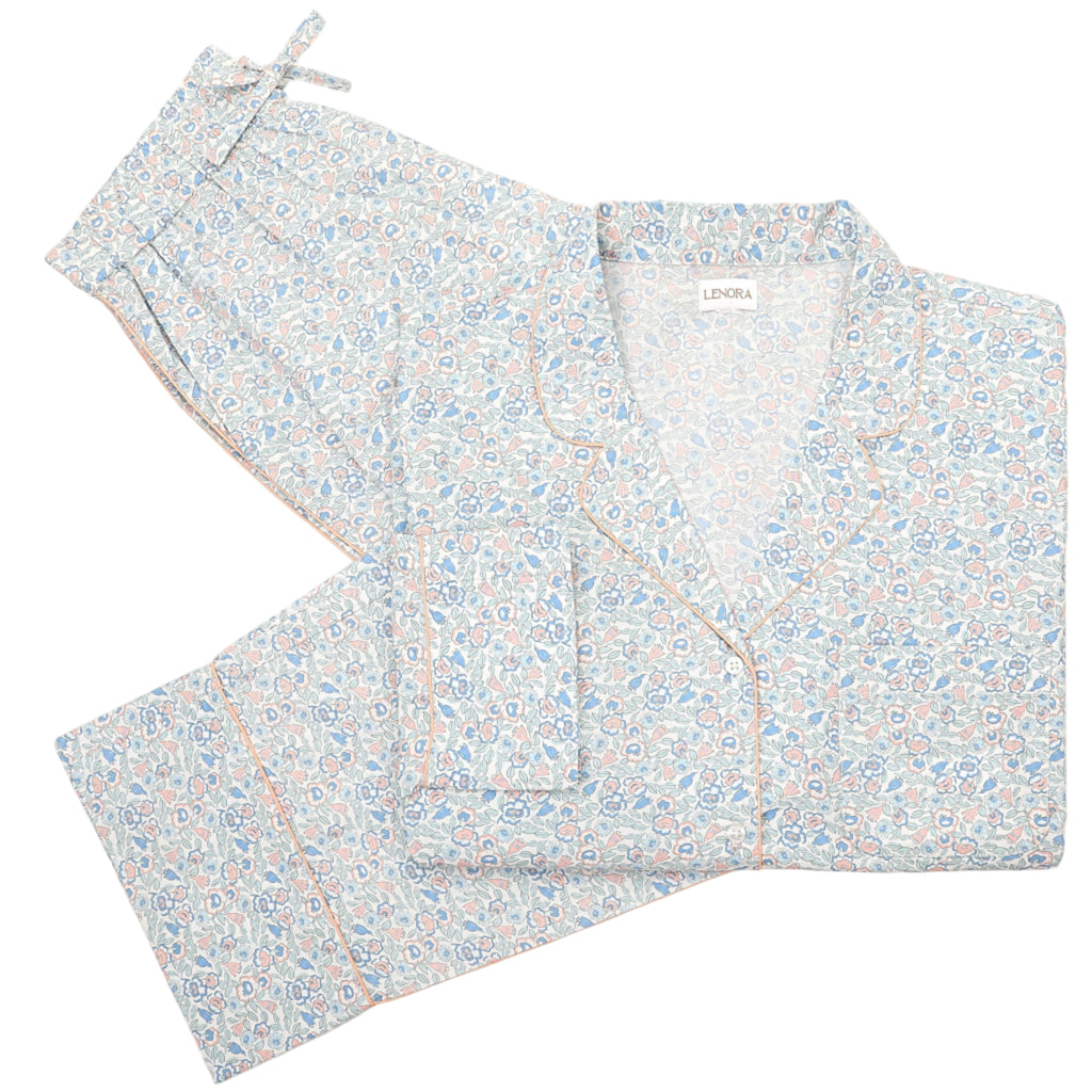 Classic Cotton Pajamas in French Floral - The Well Appointed House 