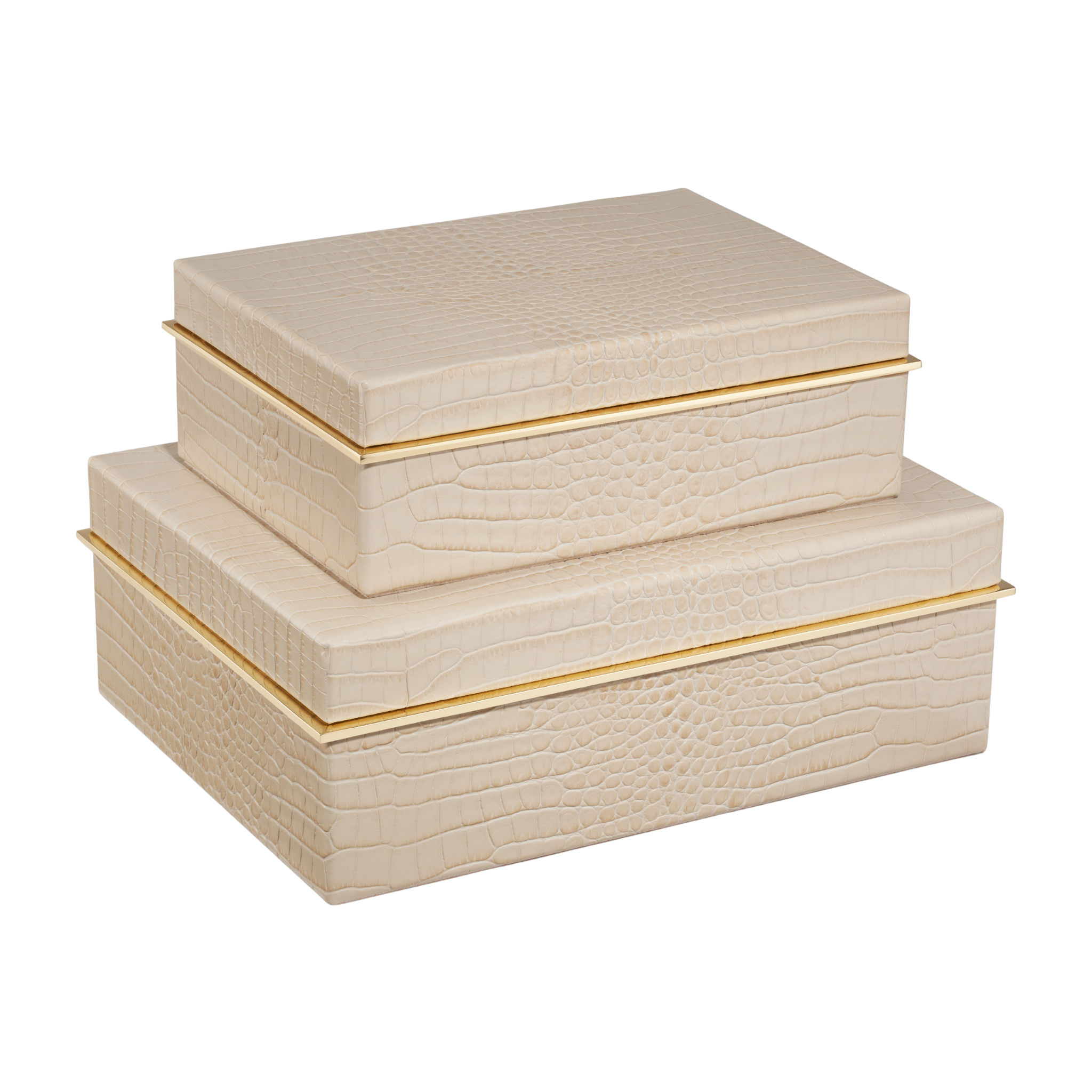 Classic Croc Leather Box, Fawn – The Well Appointed House