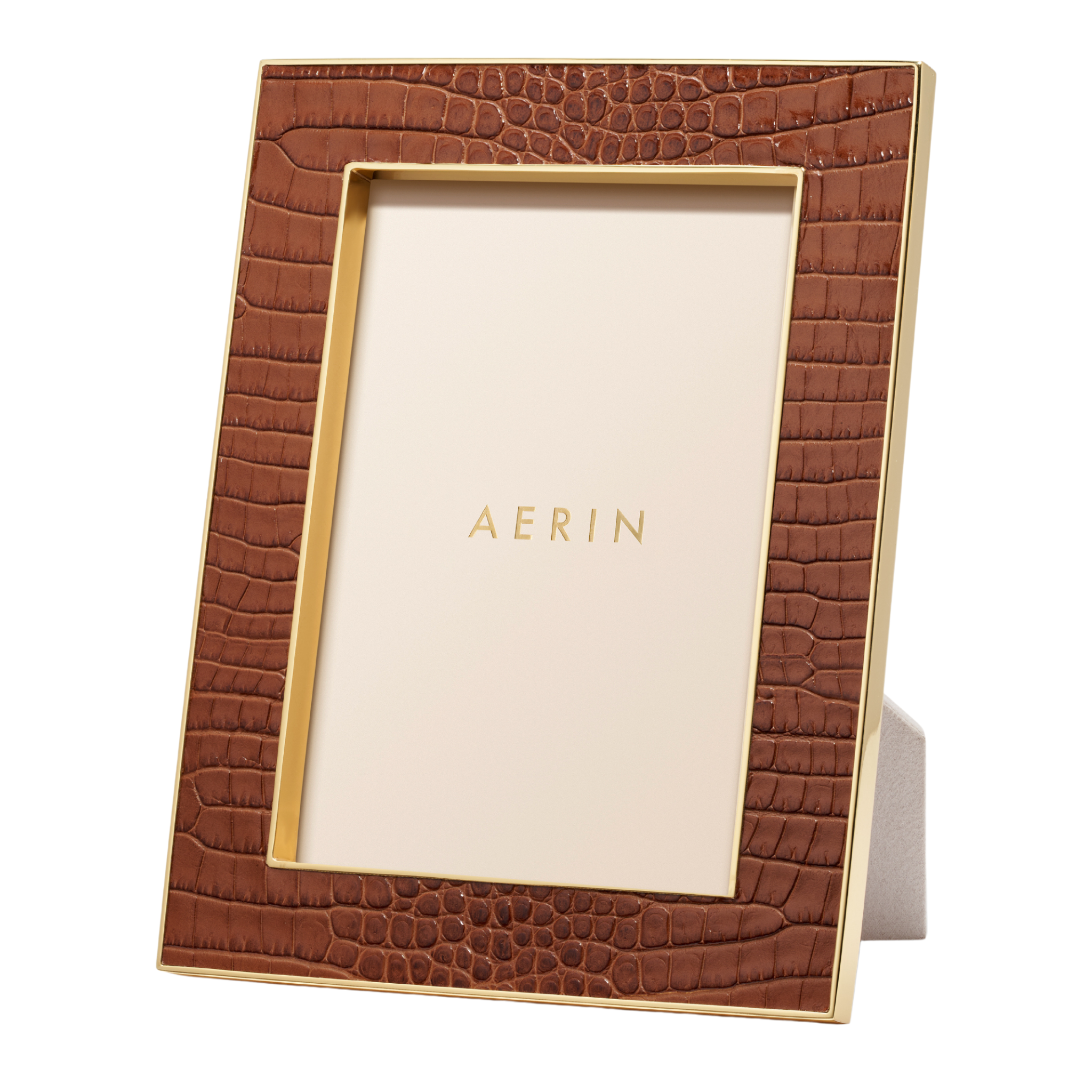 Classic Croc Leather Frame, Chestnut – The Well Appointed House