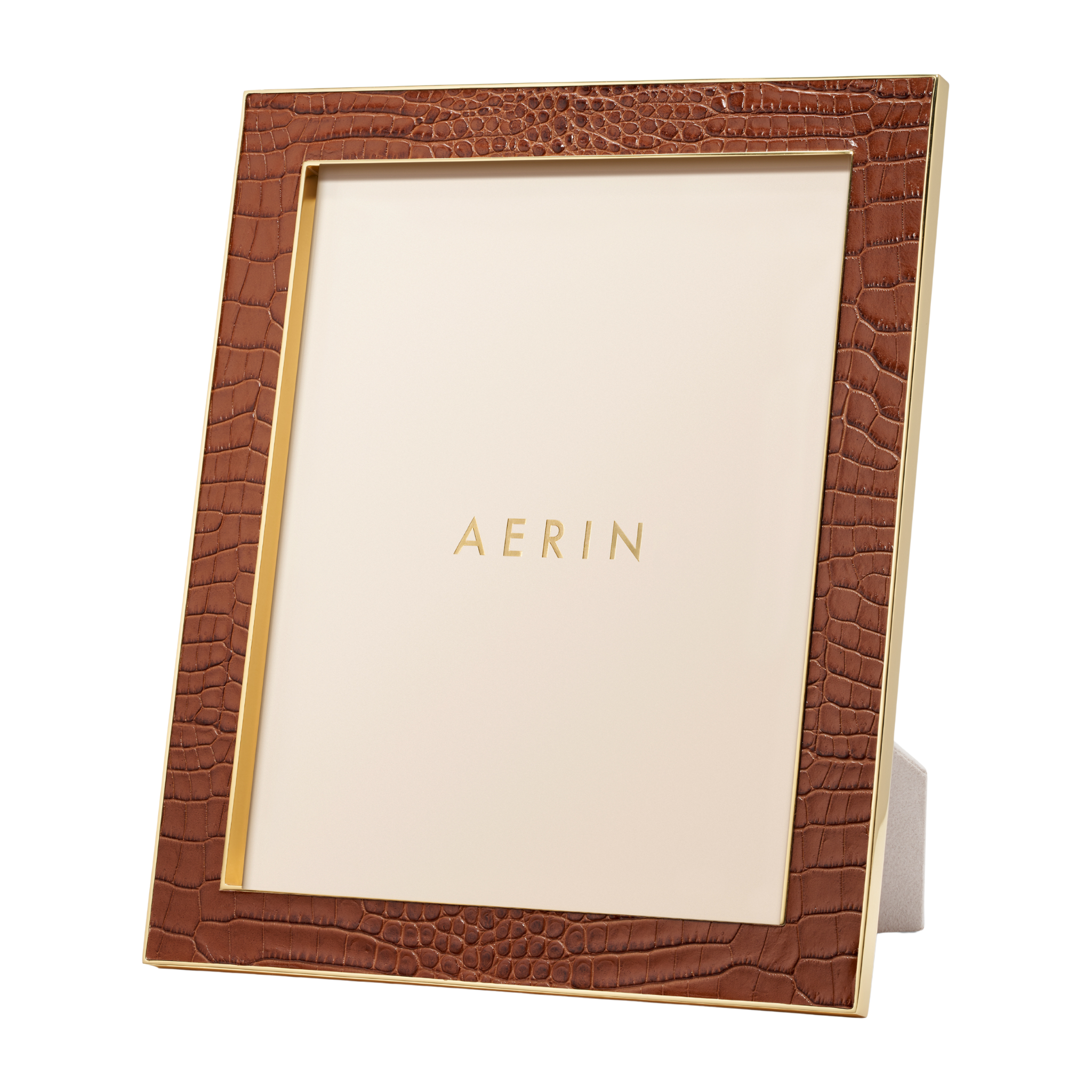 Classic Croc Leather Frame, Chestnut – The Well Appointed House
