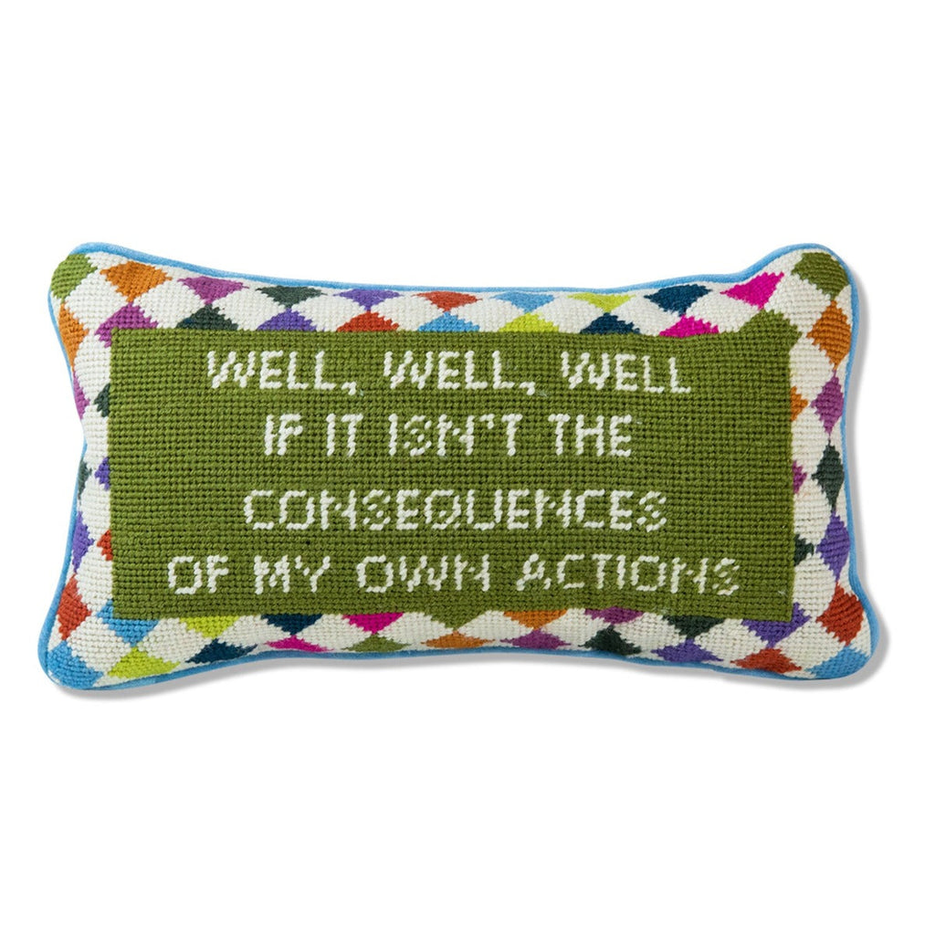Well Well Well Needlepoint Pillow - The Well Appointed House